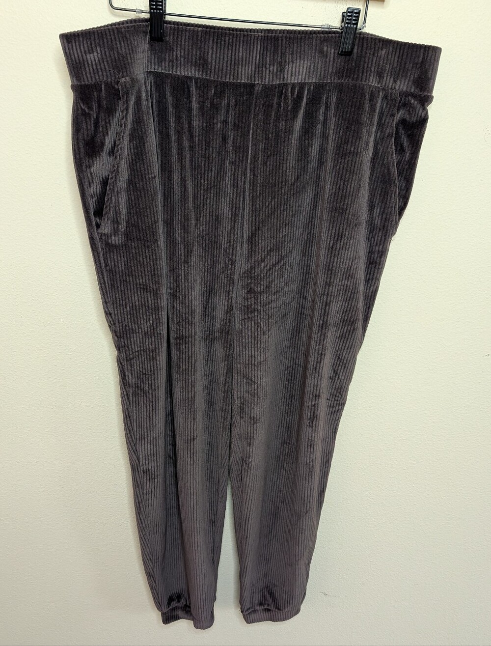 Avia Heathered Taupe Corduroy‎ Style Jogger Pants XL (16-18)